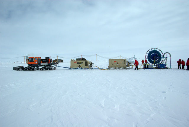 The train of equipment for the ram drill