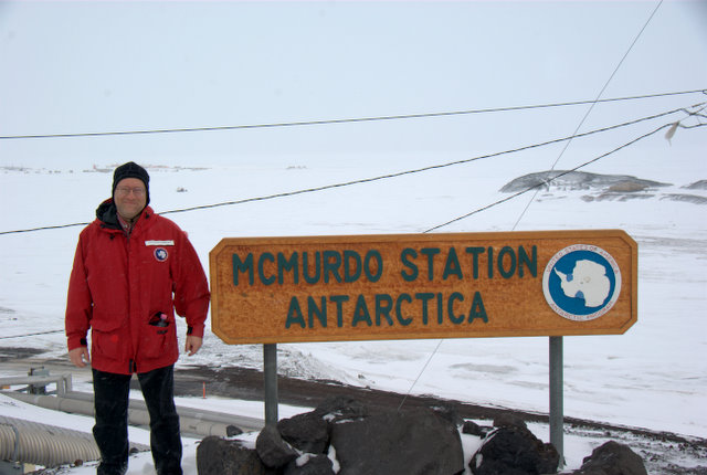 Picture of me by McMurdo Station Sign